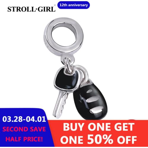 New Diy Design Car Keys With Color Enamel Charms 925 Silver Beads Fit Authentic Pandora Charm Bracelet Fashion Jewelry Making