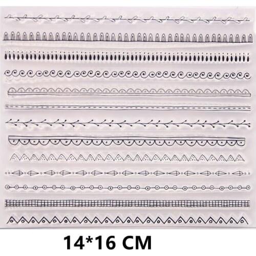 2021 New Lace Clear Stamps DIY Scrapbooking Craft Supplies Rubber Silicon Seals Card Album Hobby ink pad Stamping