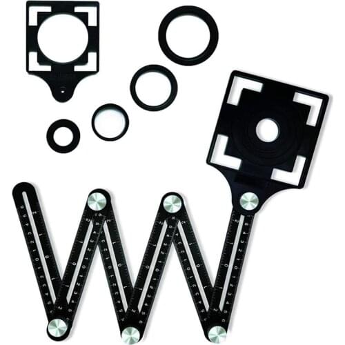 Hole Opening Fold Locator Tile Tool Masonry Glass Fixed Measuring Ruler Universal Angular Multifunction Universal Angle Ruler