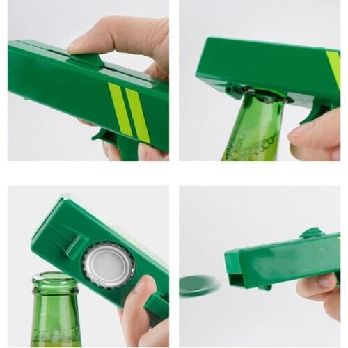 Gun Bottle Opener Drinking Game Plastic Beer Cap Launcher Shooter for Party UK
