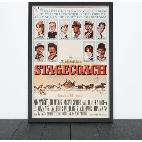 Stagecoach (1939) Poster Western Film Wall Decor Claire Trevor John Wayne Andy Devine Art Gift
