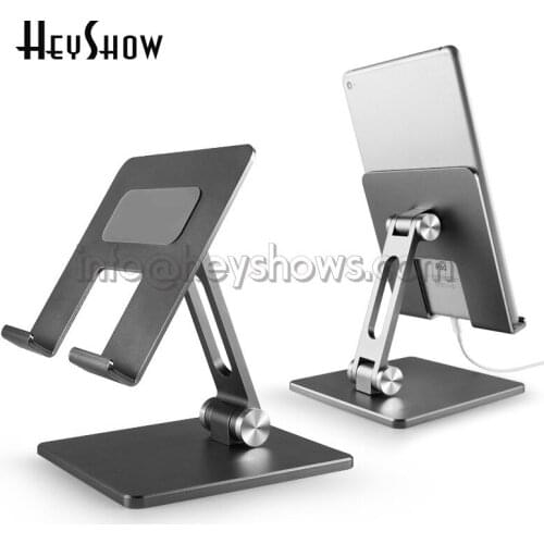 New Portable Lazy Desktop Tablet Stand Folding Adjustable Metal Bracket For IPad Pro Air Mini Tablet PC Mobile Phone Holder
