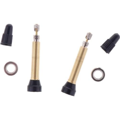 Prettyia 2x 52mm Bike Tubeless Presta Valve Stem for Mountain