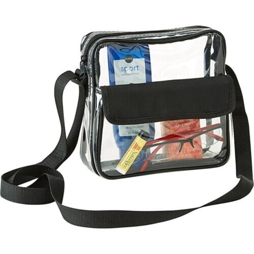Clear Crossbody Shoulder Bag Adjustable Strap for Sports Event Concert Festival Work for Women PVC Waterproof Beach Bag