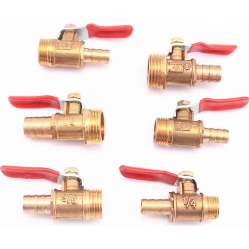 1/8'' 1/2'' 1/4''Hose Barb BSP Male Thread Straight Barbed Brass Connector Joint Copper Pipe Fitting Coupler Adapter