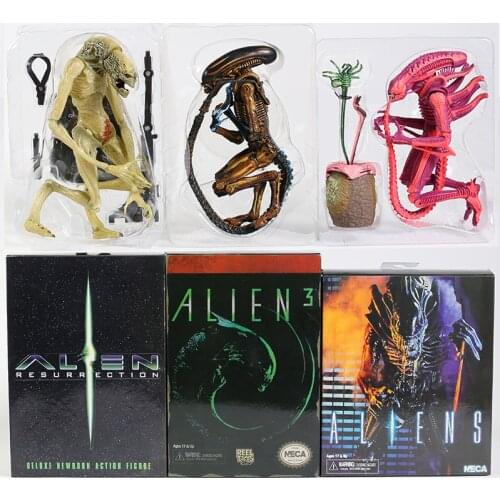 NECA Alien Resurrection Deluxe Newborn / Dog Alien / Red Alien 7" Action Figure Collection