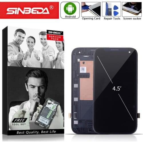 Sinbeda 4.5"LCD Display Touch Screen with Frame For HTC Desire 310 Digitizer Assemble For HTC Desire 310 Display For HTC 310 LCD
