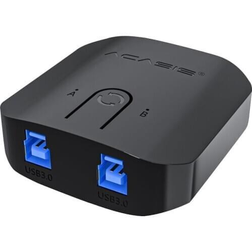 Acasis USB3.0 Splitter 2 Port KVM Sharing Switcher 2 in 1 out for 2 Computers Share 1 Printer Device USB HUB Printer Sharer