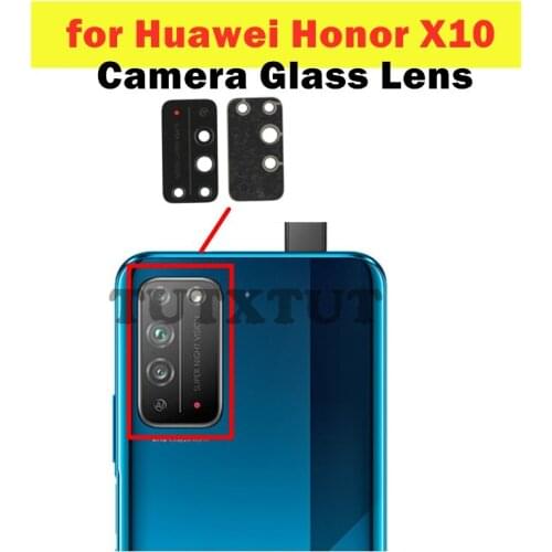 2PCS for Huawei Honor X10 Back Camera Glass Lens Main Rear Camera Lens with Glue for Huawei Honor X10 Repair Spare Parts