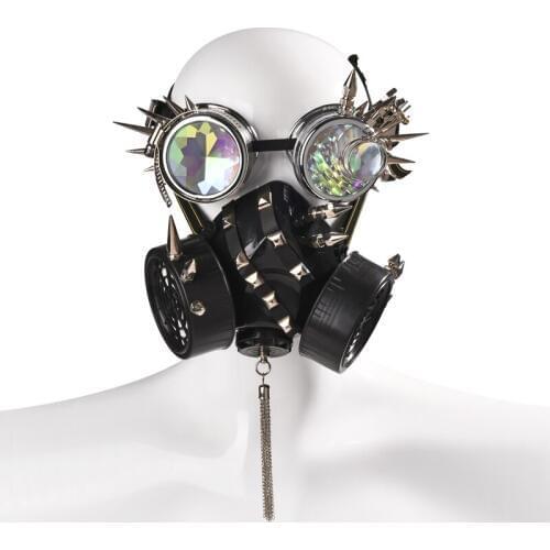 Steampunk Goggles Gas Masks Rivets Glasses Cosplay Props Punk Party Stud Mask Halloween Festival Accessory