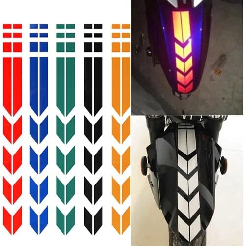 New Motorcycle Reflective Waterproof Stickers Wheel on Fender Waterproof Safety Warning Arrow Tape Car Reflective Decals