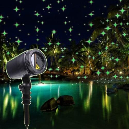Outdoor Garden Lawn Starry Light Green Outdoor LED Laser Stage Light Full Sky Star Christmas Laser LED Projector Lamp