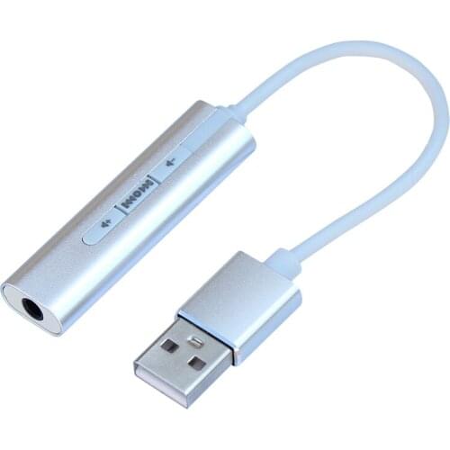 USB External Sound Card USB to 3.5mm Jack Audio Microphone Headphone Adapter for Macbook PC Laptop Sound Card