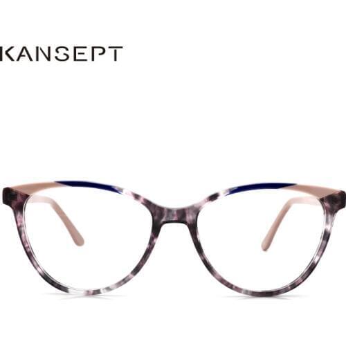 KANSEPT Pure Acetate Spectacle Frames Women Myopia Optical Prescription Vintage Eyeglasses Frame Women New Square Eyewear FP1978