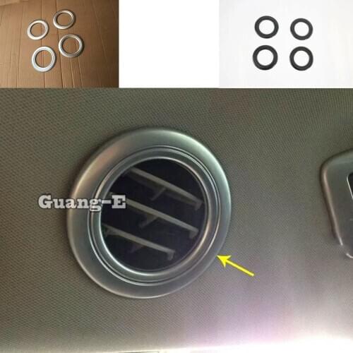 Car Sticker Body Garnish Cover Trim ABS Chrome Air Condition Outlet Roof Vent Frame 4pcs For Toyota Sienna 2018 2019 2020
