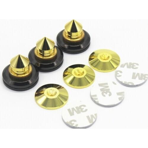 4PCS Speaker Spike Isolation Spike Stand Foot Speaker Cone Spike Base Pads 28mm