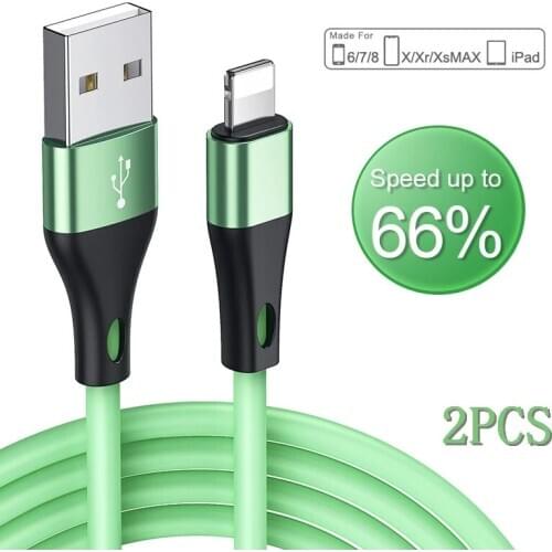 5PCS USB Cable For iPhone Cable 11 Pro Max Xs Xr X 8 7 6 6s 5s Plus iPad Fast Charging Cables Cord Data Cable For iPhone Charger