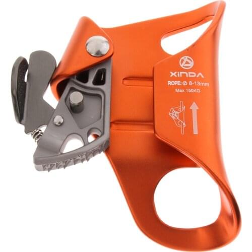 Rock Climbing Aluminum Chest Ascender Abdominal for Vertical 8-13mm Rope, 4.53 x 2.95inch