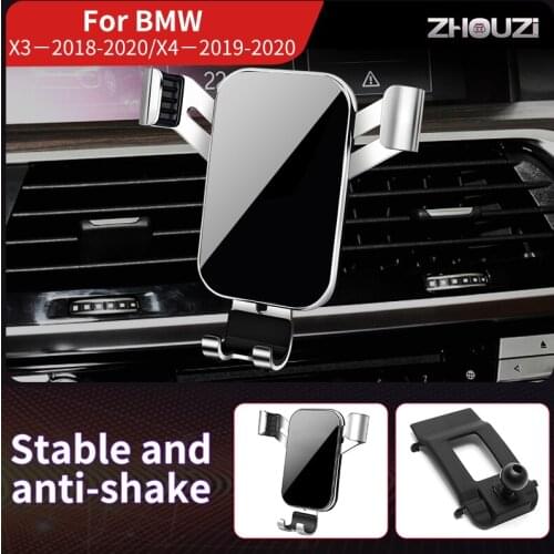 Car Mobile Phone Holder For BMW X3 X4 G01 G02 2018 2019 2020 Mounts Stand GPS Special Gravity Navigation Bracket Car Accessories