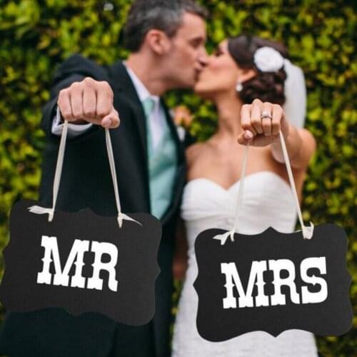 Mr & Mrs Letter Paper Board Romantic Wedding Decoration Photography Photo Props Bride To Be Party Decoration
