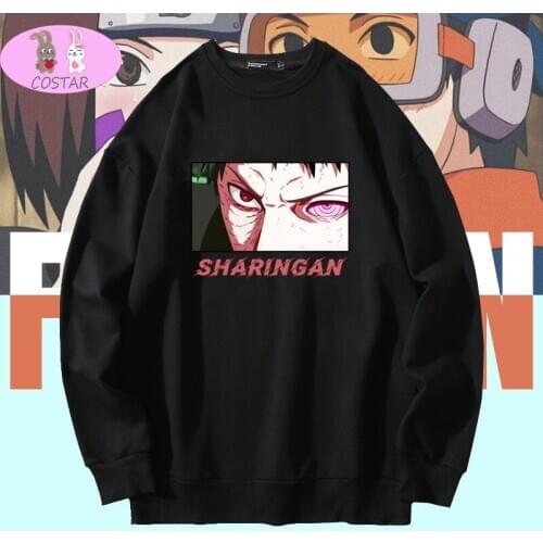 COSTAR Hot Anime Naruto Obito Sharingan Printed Cotton Soft Wearing Fashion Hoodies Harajuku Unisex Sweatershirt