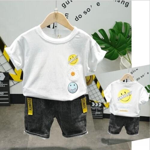 New Baby Girls Sets Toddler Boys Cartoon Tops and Shorts Summer Infant Playsuit Children Cotton Clothing Boys Sets 2-7Years