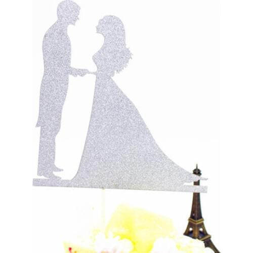 DIY Multi Colors Love Wedding Cake Flag Topper Single Stick Cake Flags For Birthday Wedding Party New Years Cake Baking Decor