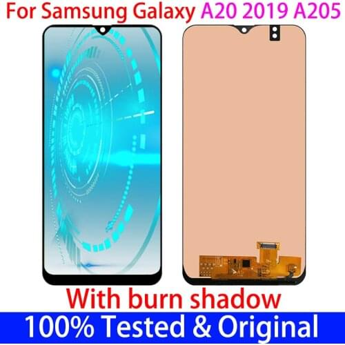 For Samsung Galaxy A20 A205 SM-A205F LCD Display+Touch Screen Digitizer Assembly Replacement+6.4 inch no frame display Parts