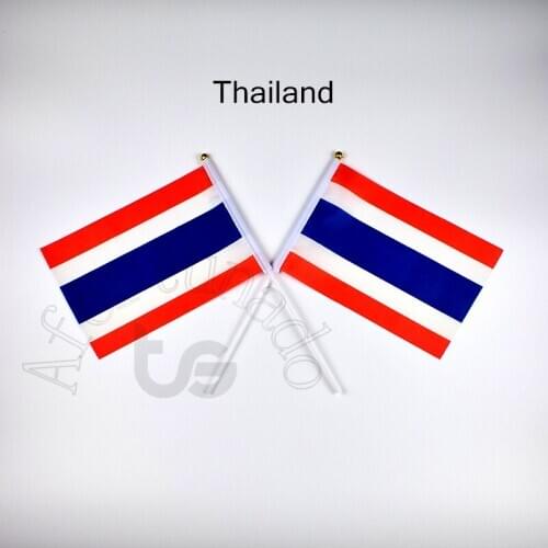 Thailand flag Banner 14*21cm hand waving National flag Home Decoration flag banner