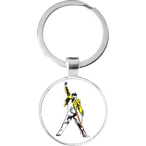 Freddie Mercury 25mm Glass Cabochon Keychains Cute Jewelry Accessories For Men Women Key Rings Key Holder Gift