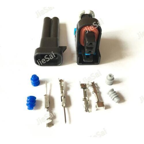 Female Male 2 Pin EV6 Injector Automotive Connector Auto Plug Socket For Sail Excelle SGMW Jinbei