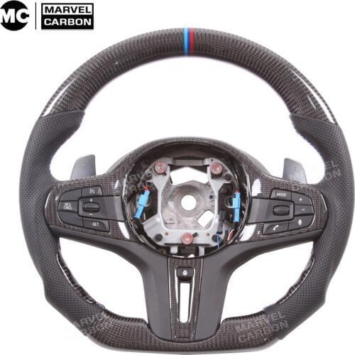 100% Real Carbon Fiber Steering Wheel for 7 series X5 G30 G38 G15 F40 G20 G30 G01 G11 G05