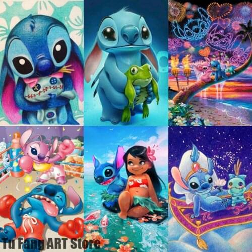 Disney Canvas Painting Animation "Stitch" Posters and Prints Wall Art Nordic Room Decor Pictures for Living Kids Home Decoration