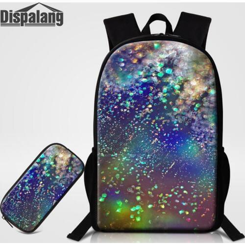 2 PCS School Bag Set Backpack Pencil Case For Primary Galaxy Printed School Bag For Teenage Boys Girls Bagpack Rucksack Bookbags