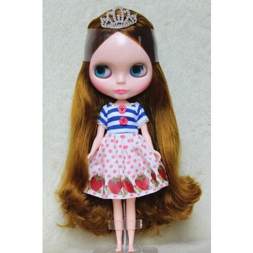 Blygirl Coppery hair nude doll Blyth doll 744BL135 ordinary body seven joints change their own makeup