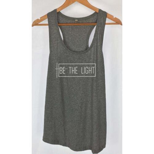 Vest Be The Light Graphic Tank Tops Stylish Summer Girl Sexy Sleeveless Camisetas Tumble be the light Christian Vest shirt tees