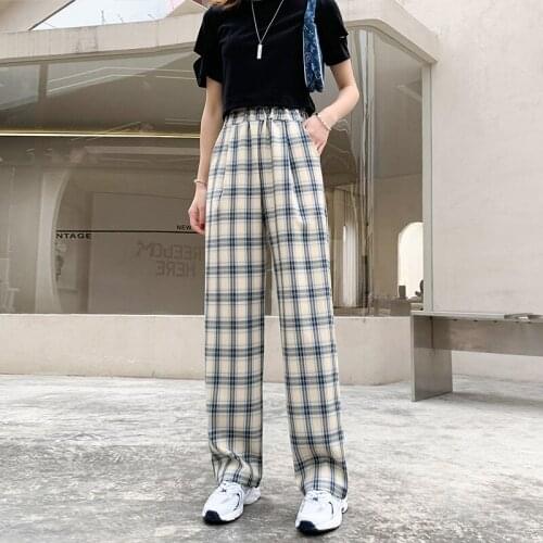MEIY WORKSHOP Women's Plaid Trousers