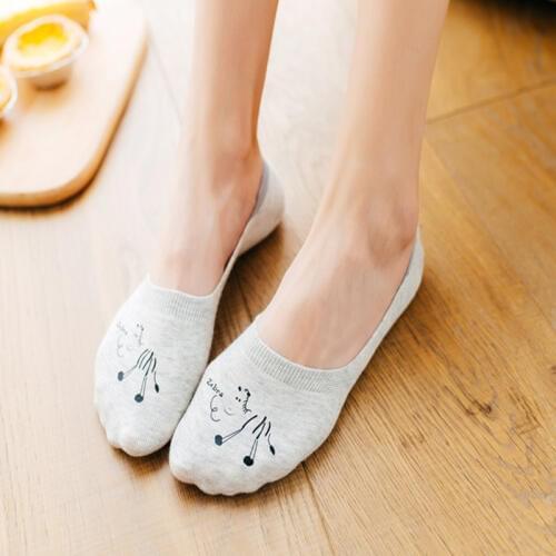 5 Pairs/lot Cotton Women Socks Slippers Animal Cartoon Pattern Boat Sock for Summer Breathable Casual Girls Funny Fashion