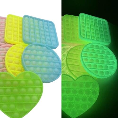 Glow Fluorescence Push Bubble Fidget Toys Adult Stress Relief Toy Antistress Soft Squishy Gift Anti Stress Box simple dimple toy