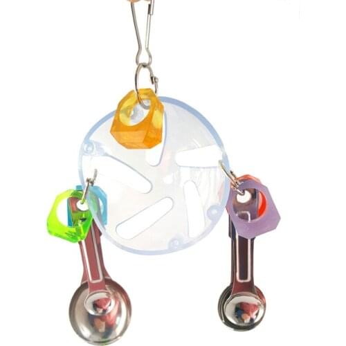 Parrot Spoon Toy Parrot Hanging Toy Bird Cage Toy Bird Chew Toy Bird Toy Parrot Cage Cockatiels Cages Macaw Aviary Plastic
