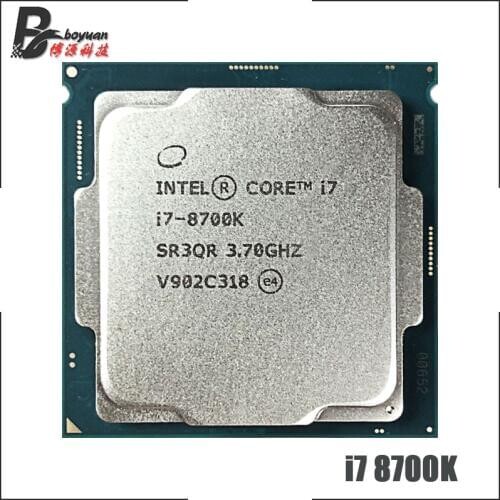Intel Core i7-8700K i7 8700K 3.7 GHz Six-Core Twelve-Thread CPU Processor 12M 95W LGA 1151