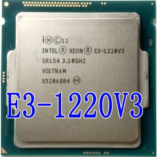 Intel Xeon E3-1220 V3 E3 1220 V3 3.1GHz 8MB 4 Core SR154 LGA1150 CPU Processor E3 1220 V3