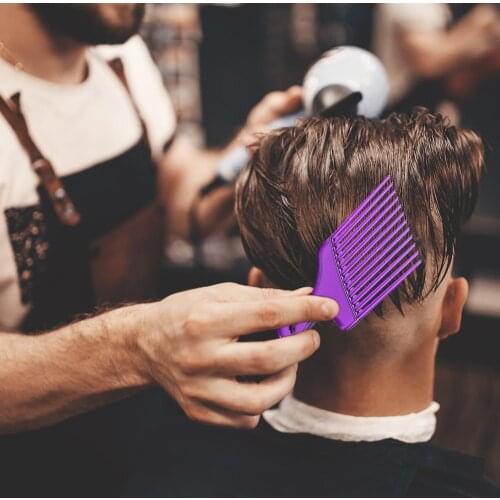 Unisex Wide Teeth Afro Hair Fork Comb Multi-function Small Size Durable Hairdressing Curly Massage Insert Brush