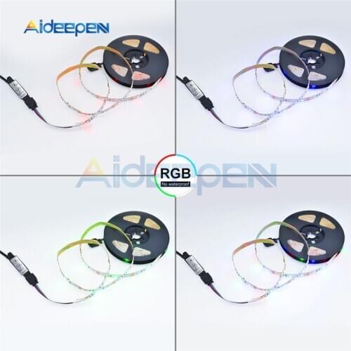DC 5V 12V Non-waterproof SMD2835 RGB Led Strip Light 5 Meter 300 Lamp Beads LED Strip Neon Light For TV Background Wall Kitche