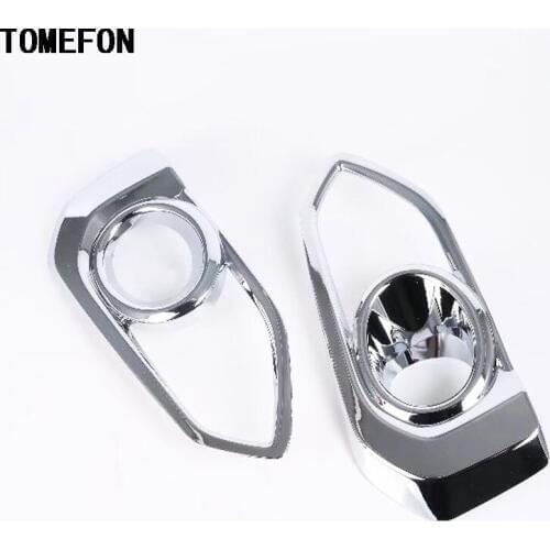 TOMEFON For Honda Fit Jazz 2018 2019 ABS Chrome Car Front Fog Light Lamp Cover Trim Frame Exterior Accessories Auto Parts 2pcs