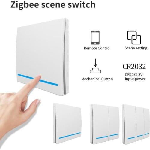 New Zigbee Switch Tuya Smart Free Wiring Free Paste Scene Button Remote Control Switch App Remote Control Smart Switch Black New