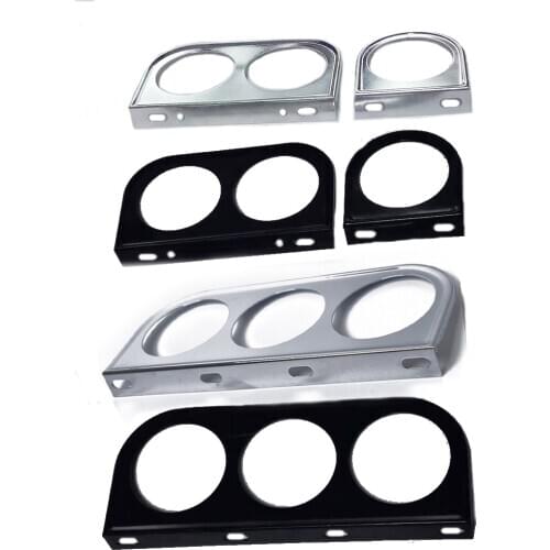 52MM Universal One/Two/Three Auto Modified Meter Cup Black, Car Gauge Holder for 2-Inch Triple /Double/ Single Hole Meter Chrome