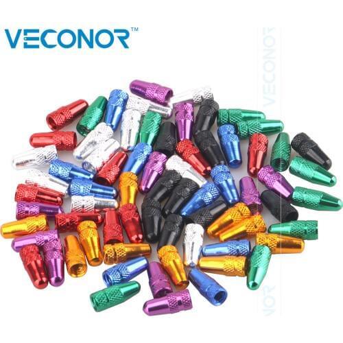 Veconor 120PCS pack multi-color bike bicycle road racing presta aluminum valve cap dust covers MTB Color Send Randomly