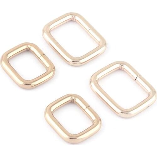 20/25mm Light Gold Metal Rectangle Adjustable Slide Buckles Ring,Purse Strap Square Buckle Handbag Webbing Hardware Supplies DIY