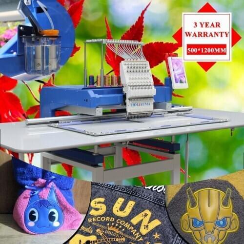3 Years Quality Warranty!!!1 Head Cheap Cost Barudan/T Ajima Similiar Computerized Embroidery Machine 500*1200mm Area